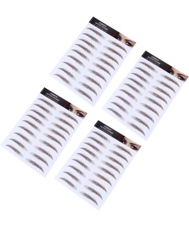 FOMIYES 12 Pcs Eyebrow Stickers Makeup Stickers Eyebrow Shape Stickers Imitation Eyebrow Semi-permanent Tool - Buy Online on GoSupps.com