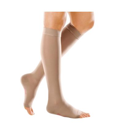 Mediven Forte 40-50 mmHg Extra-Wide Knee High Open Toe : Beige Size IV