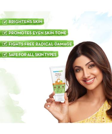 Mamaearth Vitamin C Face Wash - Gentle Exfoliator with Turmeric for Skin Illumination | Hydrating & Sulfate-Free | 1.69 Fl Oz (50ml - Buy Online on GoSupps.com