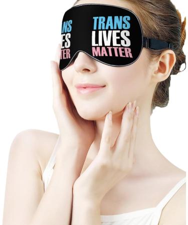 Trans Transgender Lives Matter -LGBT Pride Sleep Mask Eye Cover for Sleeping Blindfold with Adjustable Strap Blocks Light Night Travel Nap for Men Women - Buy Online on GoSupps.com
