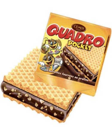  Cemoi C moi - Quadro Pocket Pack of Filled Wafers Chocolate Praline 9 Individually Wrapped Wafers - Made in France Pack of 8 (187g x 8) - Buy Online on GoSupps.com