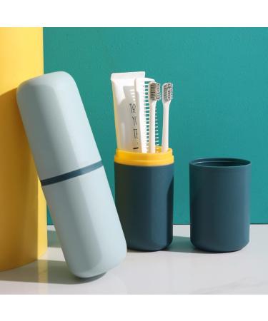 Portable Toothbrush Covers for Travel | Clean & Sanitary Toothbrush Boxes - Blue White & Green - Buy Online on GoSupps.com