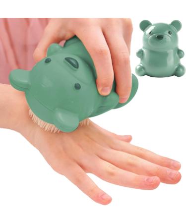 Besreey Nail Brush For Cleaning Fingernails | Adorable Bear Soft Stiff Bristles Scrubber Creative Easy To Grasp Soft Bristles Nail Cleaning Brush For Children Women Green - Buy Online on GoSupps.com