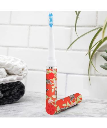 Shop Pop Sonic Electric Toothbrush - Red Floral Travel Brush for Kids | 2 Speed 15 000-30 000 Strokes/Minute | Buy Internationally Online - Buy Online on GoSupps.com