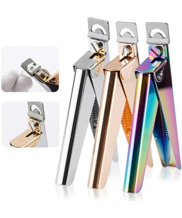 Nail Tips Acrylic Nail Cutter Silver Rose Gold Stainless Steel Nail Art Edge Manicure Tips Cutter Cuticle Scissor Acrylic False Clipper Nail Tools Rose gold - Buy Online on GoSupps.com