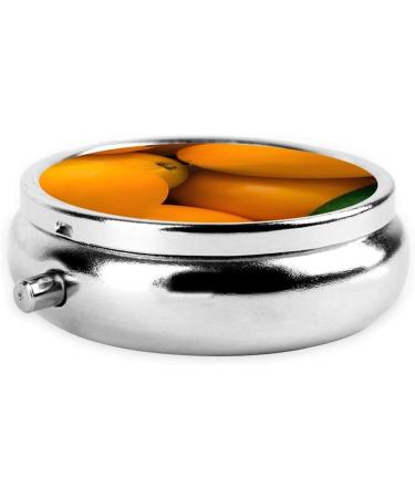 Buy Fresh Mangoes Round Pill Box | 3 Compartment Portable Organizer for Travel & Purse - Buy Online on GoSupps.com