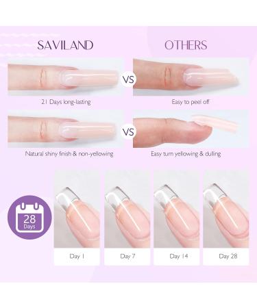Saviland Assembly Gel for Gel Nails Set - 2x100g Clear & Nudes Builder Nail Gel 3.5oz Nail Extension Kit with Brush File & 100 Nail Shapes - Professional Manicure Studio Essentials - Buy Online on GoSupps.com