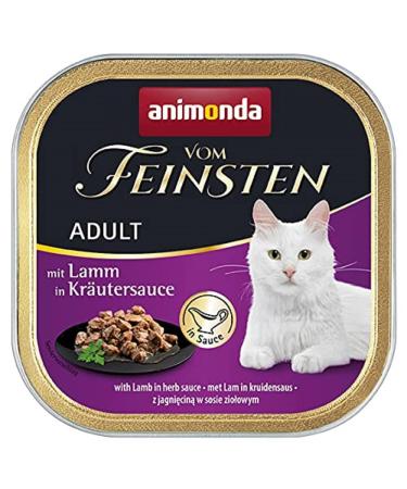 Animonda of the finest adult cat food wet food for adult cats with lamb in herb sauce 32x100 g herbal sauce salmon 1 piece (32 pack)