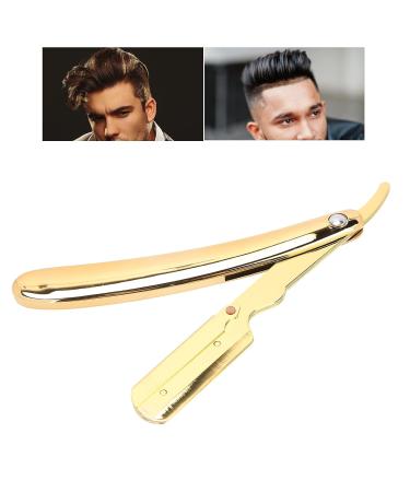 Premium Gold Stainless Steel Men's Hand Razor for Barbers & Home Use - No Blade Included - Buy Online on GoSupps.com