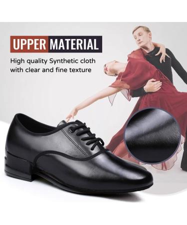 Buy Tinrymx Men's Dance Shoes - Latin Tango Salsa Ballroom Model LHD401 Breathable Black Suede Sole EU 45 - Buy Online on GoSupps.com