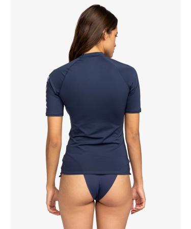 Roxy Whole Hearted UPF 50 Short Sleeve Rashguard for Women - Mood Indigo - International Shipping Available - Buy Online on GoSupps.com