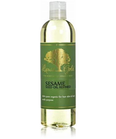 Liquid Gold Inc 12 Fl.oz Premium Sesame Oil Refined Pure & Organic Skin Hair Nails Health