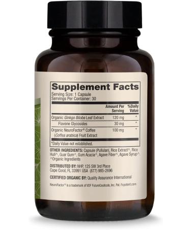 Dr. Mercola Organic Ginkgo Biloba with Coffee Fruit Extract - 30 Servings | Supports Mitochondrial Health, Brain & Cognitive Function - Buy Online on GoSupps.com
