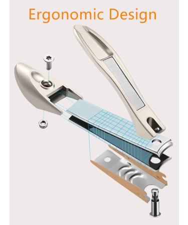 Stainless Steel Nail Cutter with Catcher Function Fingernail&Toenail Clippers for Men and Women Kids and Seniors (Gold) - Buy Online on GoSupps.com