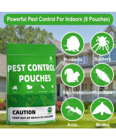 Suavec Pest Control Pouches - Squirrel & Rodent Repellent with Peppermint - Indoor Mice, Ant, Spider & Pest Repellent - 10 Pouches - Buy Online on GoSupps.com