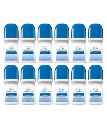 Avon Cool Confidence Baby Powder Roll-on Anti-perspirant Deodorant 2.6 oz (12-Pack)