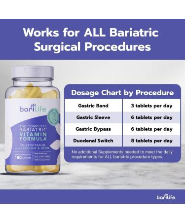 Bari Life Complete Bariatric Multivitamin Non-Chewable Tablet - 180 Tablets/Bottle - Buy Online on GoSupps.com