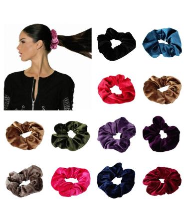 JUSTFOX XXL Velour Velvet Hair Tie - Black Ponytail Holder & Scrunchie for Superior Hold | Shop Internationally - Buy Online on GoSupps.com