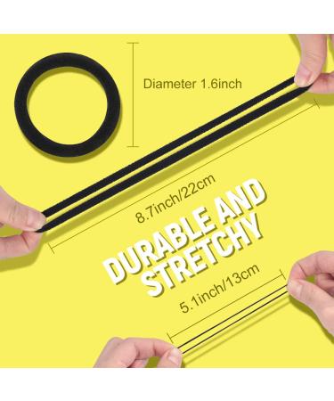 TsMADDTs Black Hair Ties Set for Women & Girls - 30 Cotton Seamless Elastic Bands, 500 Mini Rubber Bands, 2 Hair Loop Tools, 1 Comb - Buy Online on GoSupps.com