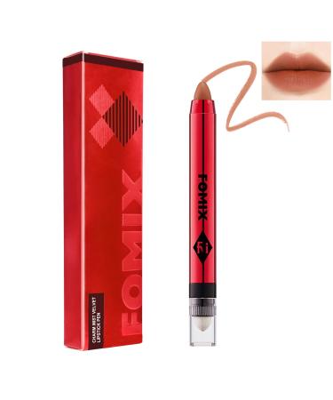 Velvet Matte Lipstick Stick with Brush-2 in 1 Double Head Lip Crayon  Waterproof Long Lasting Lip Stain Non-stick Lipgloss Pencil Lipstick  Korean Lip Makeup Pen  Gift for Girl Women-01