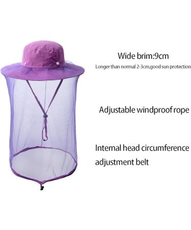 Summer Mesh Safari Sun Hat - Purple | Unisex Outdoor Sun Protection - Buy Online on GoSupps.com