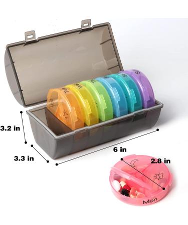 7-Day Portable Travel Pill Dispenser and Reminder Box | Detachable & Easy-to-Carry Pill Organizer for Vitamins and Medications (3 Times a Day) - Buy Online on GoSupps.com