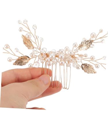headgear hair accessories for women bridal pearl hair accessories decorative hair combs for women wedding pearl delicate wedding headpiece manual prom hair comb hair accessories - Buy Online on GoSupps.com