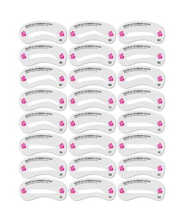 24 Pieces Eyebrow Stencil Eyebrow Template Brow Stencil Eye Brow Stencil Eyebrow Stamp Stencil Brow Template Stencil Eyebrow Shaping Stencil Eyebrow Grooming Stencil Transparent