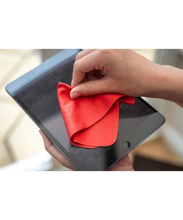 Extra Large Premium Microfiber TV Screen Cleaning Cloths - Pack of 4 | 12 x 12 inches | 30x30cm | 300 Wash Guarantee | Chemical-Free Cleaning | Non-Scratch | for OLED, LCD, iPad, Laptop Screens with Storage Pouch - Buy Online on GoSupps.com