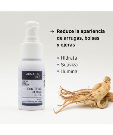 Labnatur Bio Detox Eye Contour 30 ml | 100% Natural | Anti-dark circles | Anti-aging | Reduces bags and dark circles | OLEIC ACID LECITINE & LISINE | Aluminum packaging 30 ml - Buy Online on GoSupps.com