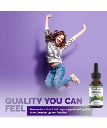Premium Micellized Vitamin A Drops | Liquid Supplement for Men & Women | 1507mcg RAE - 5025IU per Drop | 1 Oz Bottle - Buy Online on GoSupps.com