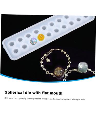 Operitacx Sphere Pendant Craft Earring Bracelet Ball Round for and Making Mold Beads Molds DIY Silica Bead Transparent 23x6x2cm - Buy Online on GoSupps.com