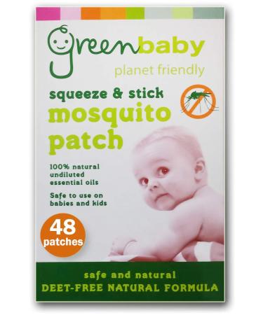VIE Greenbaby Squeeze & Stick Mosquito Patches (48 Patches) 48 Count (Pack of 1) Green Baby - 48 Patches