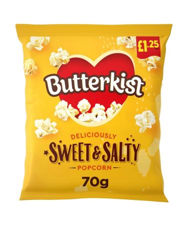 Butterkist Popcorn 15x70g 1.25 Price Marked Bags (Sweet & Salty Popcorn)