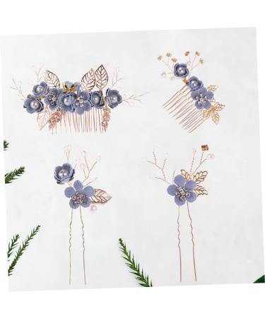 FRCOLOR 1 Set of 4 Comb Insert Rhinestone Headdress Hair Accessories with Flowers Floral Hair Accessories Comb for Touping Hair Bridal Wedding Hair Comb Set Rhinestones Child - Buy Online on GoSupps.com