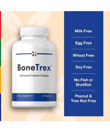 Stop Aging Now - Calcium Complex Supplement - 120 Capsules - BoneTrex with Magnesium Vitamin D Vitamin K2 and Boron - Buy Online on GoSupps.com