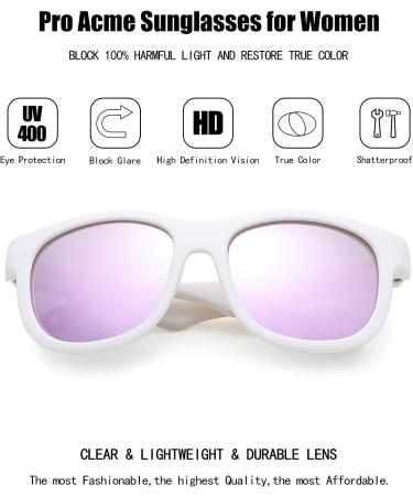 Pro Acme Unbreakable Polarized Baby Sunglasses - White Frame | Purple Mirrored Lens - Buy Online on GoSupps.com