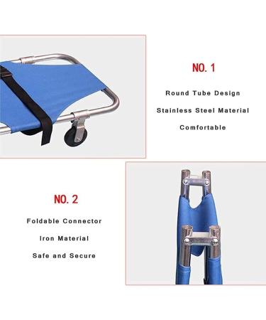 Portable Pushable Rescue Stretcher 4 Wheel Aluminum Alloy Folding Stretcher Simple Stair Wheeled Towing Stretcher for Fire Rescue - Buy Online on GoSupps.com