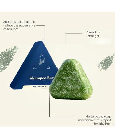 BRVLY Triangle Shampoo Bar herbal hair strengthening soap with volumizing and oil control solid shampoo bar for women and men hair thinning nutrient older women and gray 3 - Buy Online on GoSupps.com