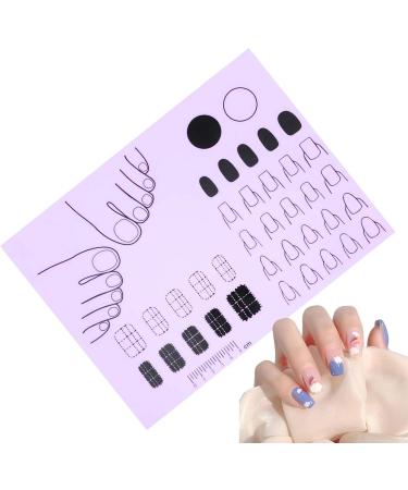 Silicone Nail Mat | Nail Practice Manicure Protector Pad - Professional Nail Sticker Guide Nail Manicure Tools Stamping Mat for Acrylic Fingernails Purple - Buy Online on GoSupps.com