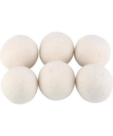 EVTSCAN 6pcs Dryer Balls Reusable Fabric Softener 6cm Natural Wool Balls Water Absorption Eliminates Static Laundry Replacement - Buy Online on GoSupps.com