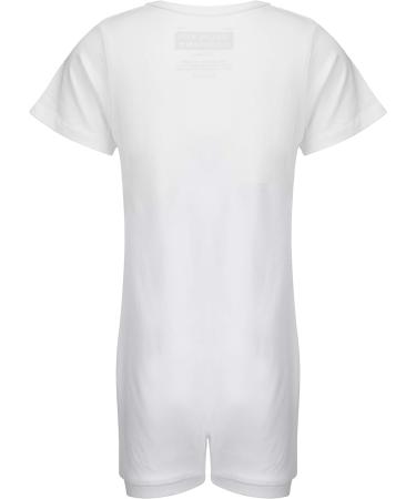 Kaycey Special Needs Clothing: Short Sleeve Popper Vest Bodysuit for Children 11-12 Years White - Buy Online on GoSupps.com