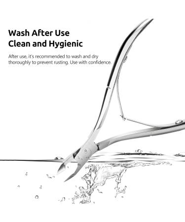 Cuticle Trimmer with Cuticle Pusher - Cuticle Remover Cuticle Nipper Professional Stainless Steel Cuticle Cutter Clipper Durable Pedicure Manicure Tools for Fingernails and Toenails (Silver) - Buy Online on GoSupps.com