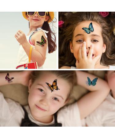 CHARLENT Butterfly Tattoos- 120 Realistic 3D Temporary Tattoos for Women & Girls - Ideal for Party Favors & Decoration - Buy Online on GoSupps.com