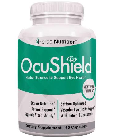 OcuShield Eye Health Vitamin Support for Healthy Eyes, Night Vision with Saffron, Lutein & Zeaxanthin, Eye Nutrients to Protect & Stimulate Ocular Health, One Bottle 1