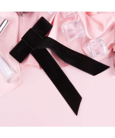 Minkissy Satin Ribbon Hair Bow Big Hair Bows Bowknot Hair Scrunchies Hair Barrettes Collection for Women Girls (Black) Women's Fashion Scarves - Buy Online on GoSupps.com