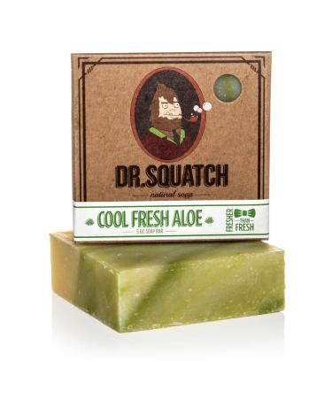 Cool Fresh Aloe Soap for Men Naturally Refreshing Aloe Vera Soap for Men with Organic Oils Bar Handmade in USA by Dr. Squatch
