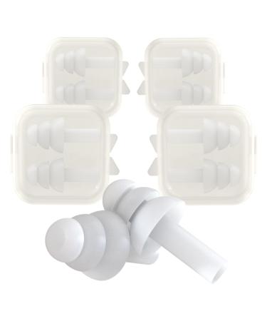 Silicone Ear Plugs - Kitchen Discovery Discrete and Soft Adjustable Noise Reduction Ear Plugs for Sleeping Airplane Office Showering