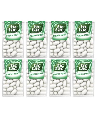 8 x Fresh Mint Tic Tac Mint Sweets For Little Moments of Refreshment - Sold By VR Angel Fresh Mint 8 Count (Pack of 1)