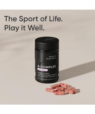 Sports Research Vitamin B-Complex - Full Spectrum of B Vitamins - 90 Liquid Veggie Capsules - Buy Online on GoSupps.com